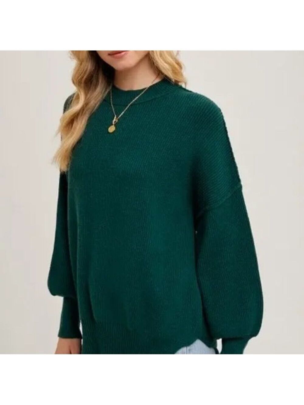 CLEAR OUT!! Ribbed Mock Neck Pullover - Picture 9 of 9